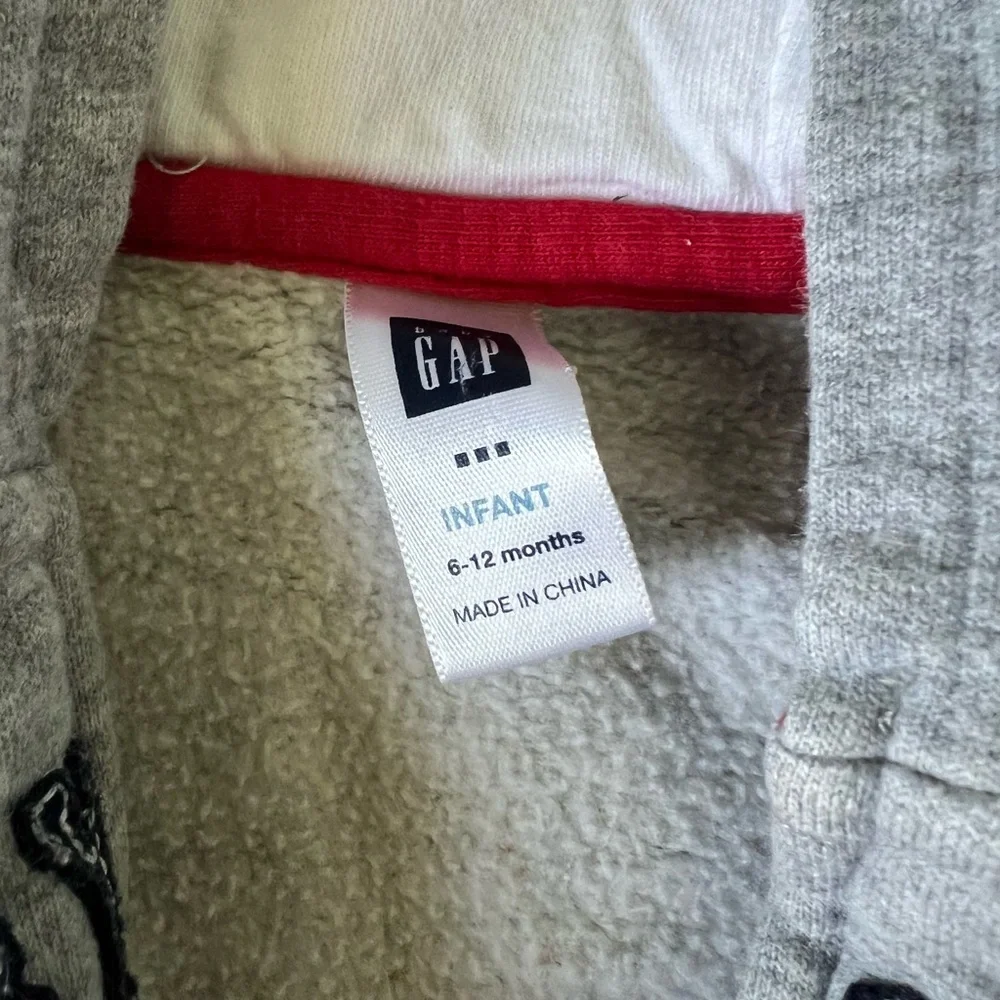 Gap Baby Boy Fleece Zip Up Hoodie Gray